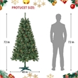 Jeco Aisling 6' Sentiments Christmas Tree with Clear Lights