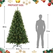 Jeco Aine 7' Aspen Christmas Tree with Multicolor Lights