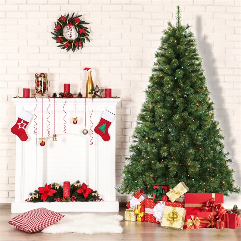 Jeco Aine 7' Aspen Christmas Tree with Multicolor Lights