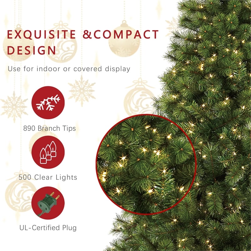 Jeco Isobel 7' Aspen Christmas Tree with Clear Lights