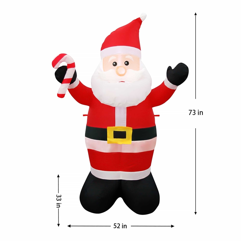 6FT White Santa Inflatable