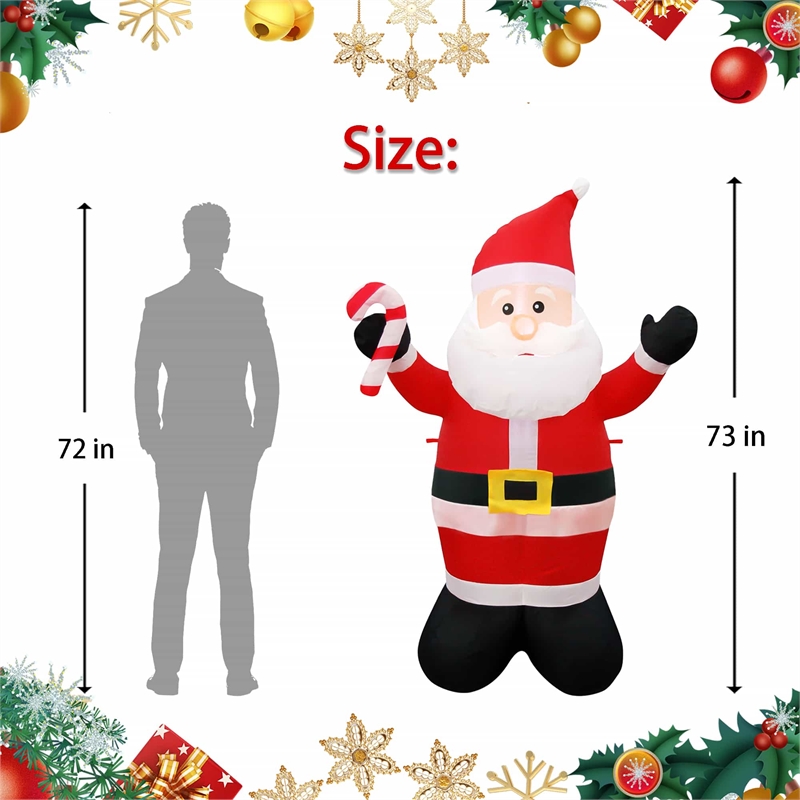 6FT White Santa Inflatable