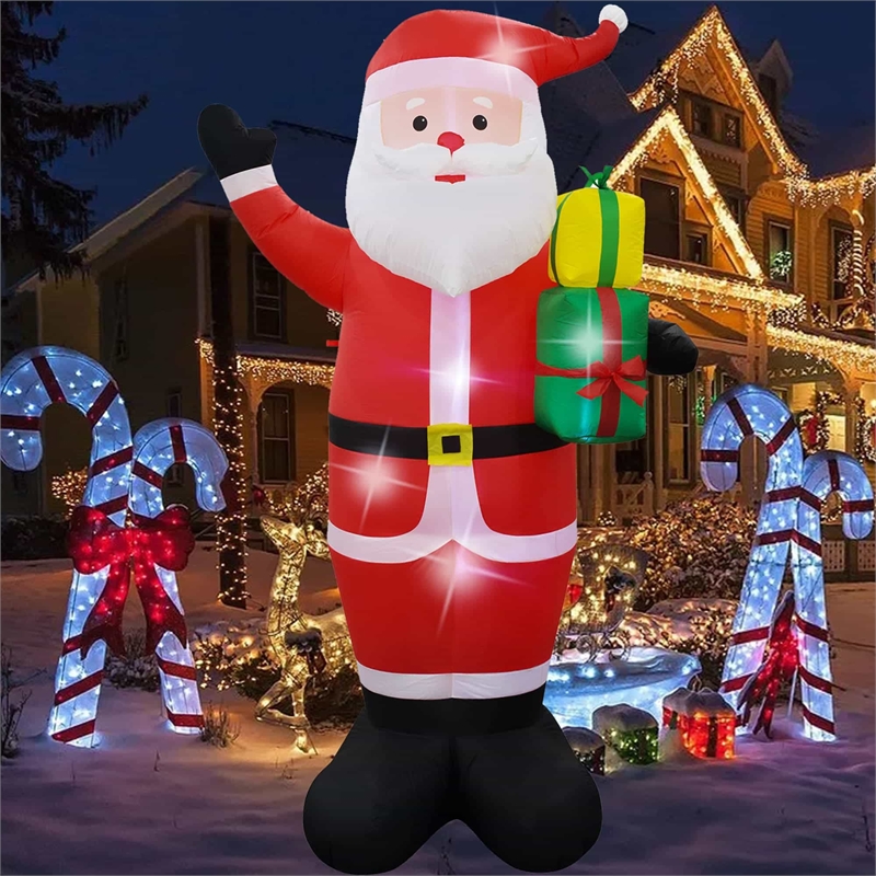 8 Ft. Red Plastic Inflatable Santa