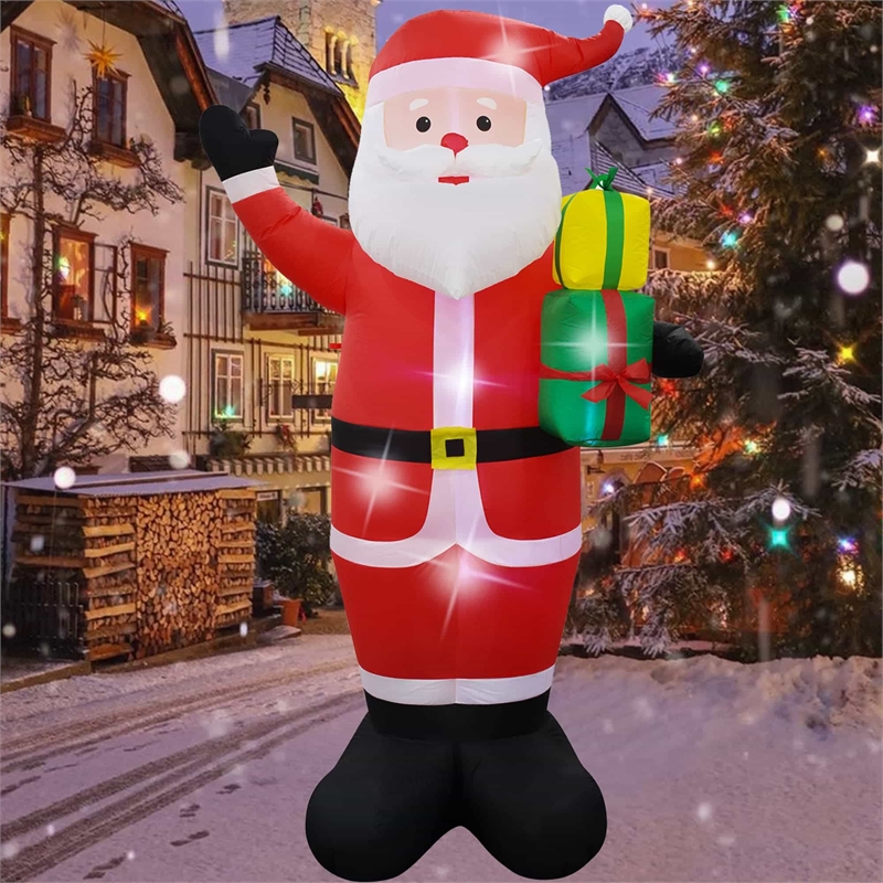 8 Ft. Red Plastic Inflatable Santa