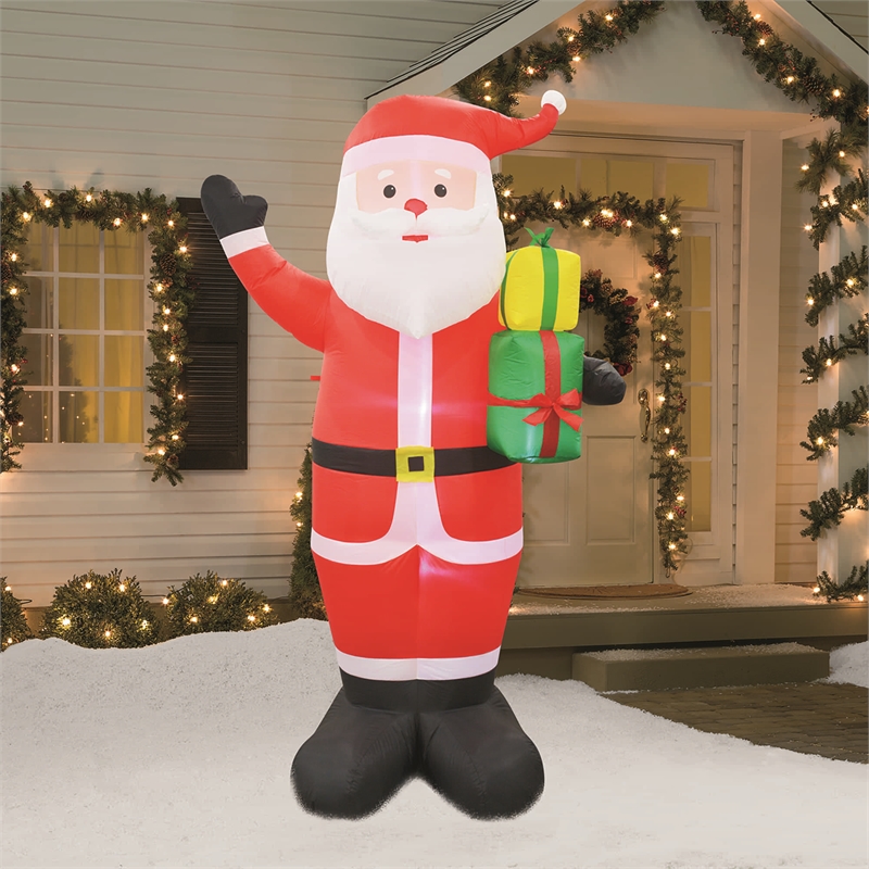 8 Ft. Red Plastic Inflatable Santa