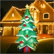 Jeco 6 Feet Christmas Tree with Snow Inflatable in Red/Green