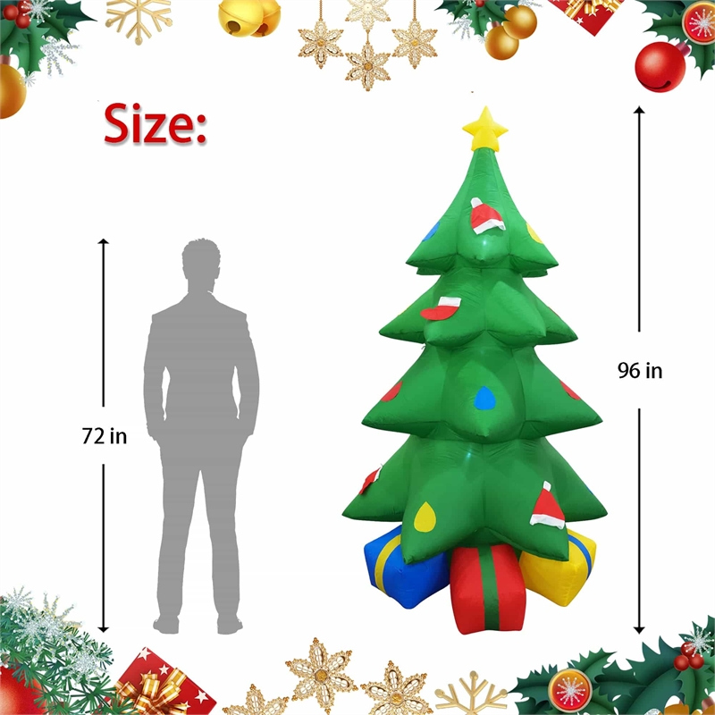 8 Ft. Green Fabric Inflatable Christmas Tree