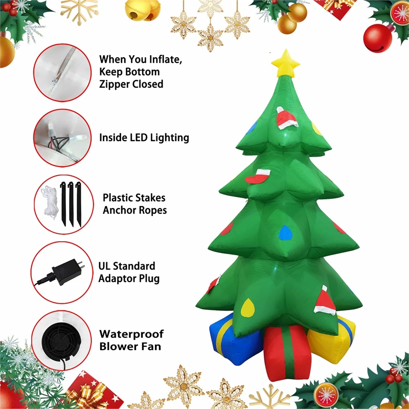 8 Ft. Green Fabric Inflatable Christmas Tree