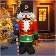 6 Ft. Red Fabric Inflatable Nutcracker