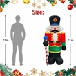 6 Ft. Red Fabric Inflatable Nutcracker
