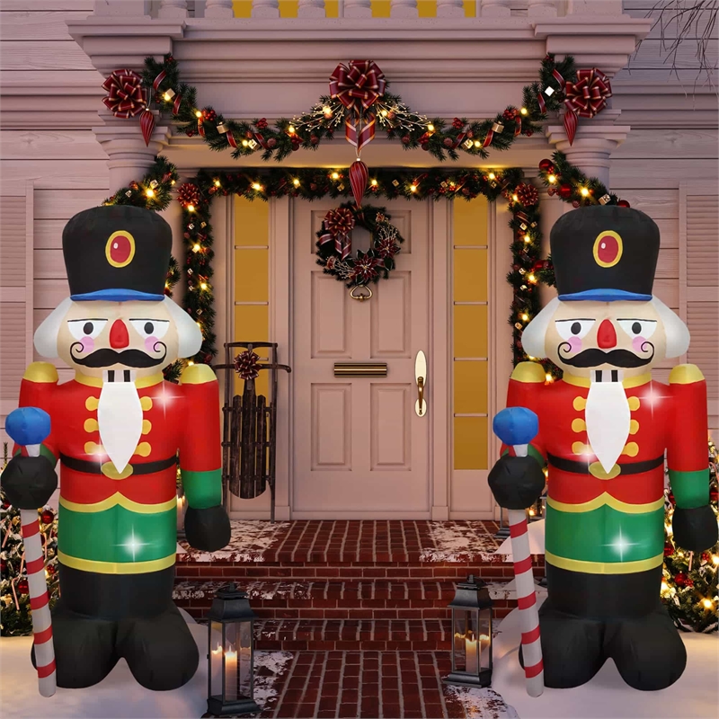 6 Ft. Red Fabric Inflatable Nutcracker