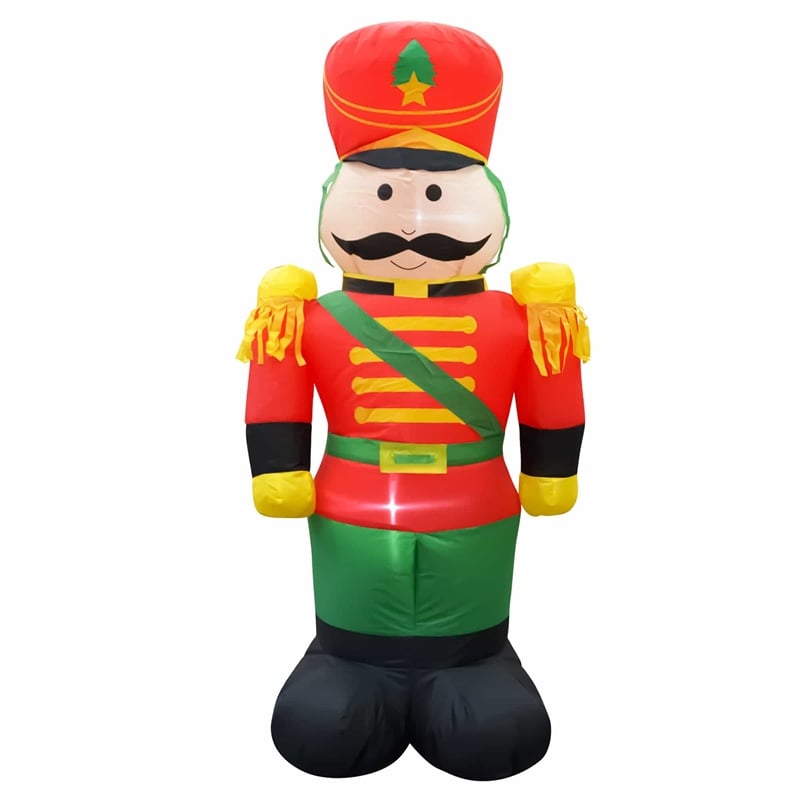 4 Ft. Red Fabric Inflatable Nutcracker