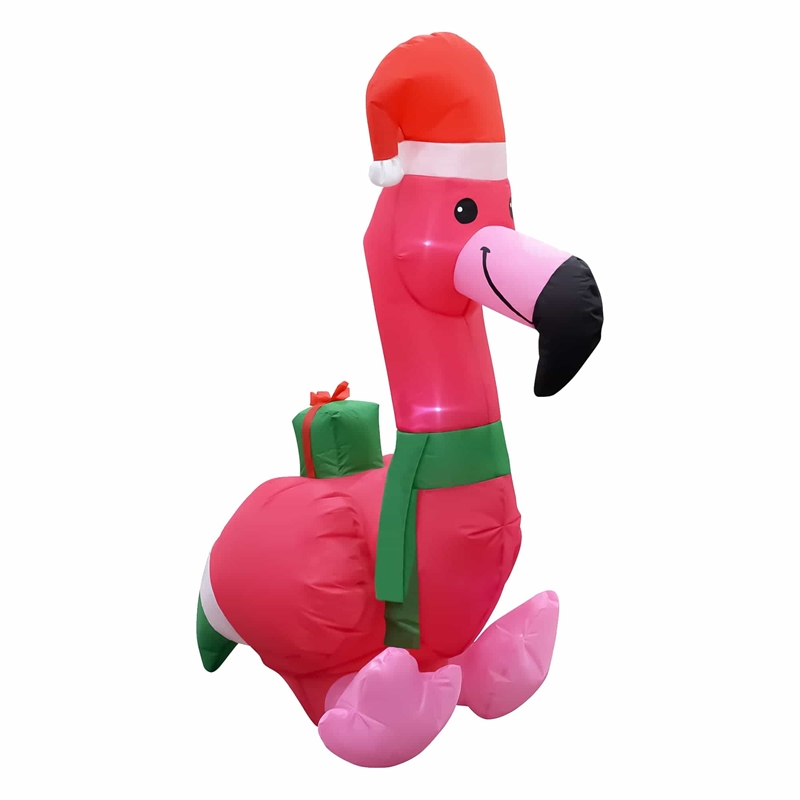 4 Ft. Red Fabric Inflatable Flamingo