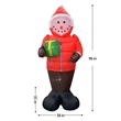 Jeco 8 Feet Inflatable Snowman in A Down Jacket in Multi-Color