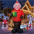 Jeco 8 Feet Inflatable Snowman in A Down Jacket in Multi-Color