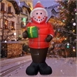 Jeco 8 Feet Inflatable Snowman in A Down Jacket in Multi-Color