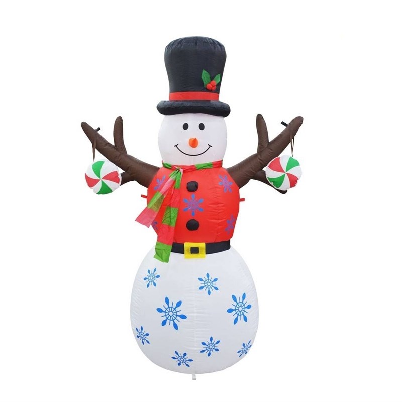 Jeco 6 Feet Inflatable Tree Hand Snowman in Multi-Color