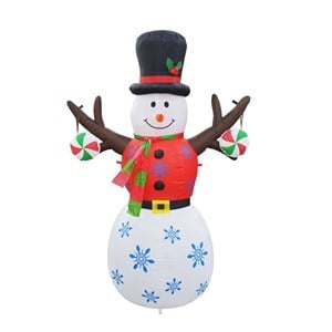 Jeco 6 Feet Inflatable Tree Hand Snowman in Multi-Color