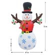 Jeco 6 Feet Inflatable Tree Hand Snowman in Multi-Color