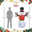 Jeco 6 Feet Inflatable Tree Hand Snowman in Multi-Color
