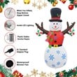 Jeco 6 Feet Inflatable Tree Hand Snowman in Multi-Color