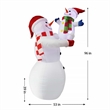 8 Ft. White Fabric Inflatable Snowman