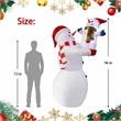 8 Ft. White Fabric Inflatable Snowman