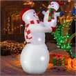 8 Ft. White Fabric Inflatable Snowman