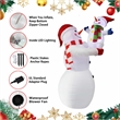 8 Ft. White Fabric Inflatable Snowman