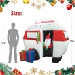 Jeco 6.5 Feet Inflatable Camper with Santa in Red/Green