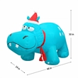 4 Ft. Blue Plastic Inflatable Hippo