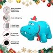 4 Ft. Blue Plastic Inflatable Hippo