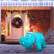 4 Ft. Blue Plastic Inflatable Hippo