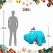 4 Ft. Blue Plastic Inflatable Hippo