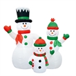 Jeco 6 Feet Inflatable Snowman Family in Multi-Color