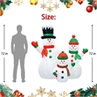 Jeco 6 Feet Inflatable Snowman Family in Multi-Color