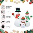 Jeco 6 Feet Inflatable Snowman Family in Multi-Color