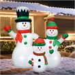 Jeco 6 Feet Inflatable Snowman Family in Multi-Color