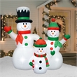 Jeco 6 Feet Inflatable Snowman Family in Multi-Color