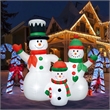 Jeco 6 Feet Inflatable Snowman Family in Multi-Color