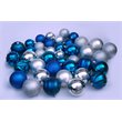 Jeco 40 Piece Christmas Tree Ornament Set in Blue and Silver