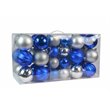 Jeco 40 Piece Christmas Tree Ornament Set in Blue and Silver