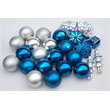 Jeco 50 Piece Christmas Tree Ornament Set in Blue and Silver