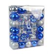 Jeco 50 Piece Christmas Tree Ornament Set in Blue and Silver