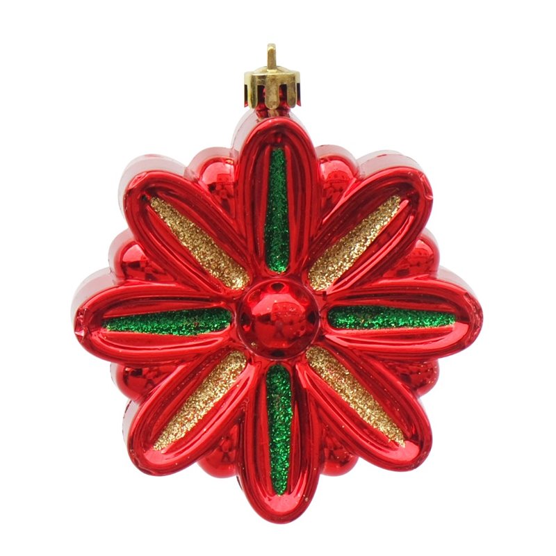 Jeco 27 Piece Christmas Tree Ornament Set in Red Green and Gold