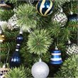 Jeco 43 Piece Shatterproof Plastic Christmas Ornament Set in Blue and White