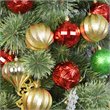 Jeco 30 Piece Shatterproof Plastic Christmas Ornament Set in Green/  Gold/  Red