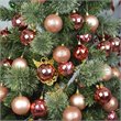 Jeco 55 Piece Shatterproof Plastic Christmas Ornament Set in Brass