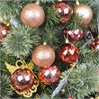 Jeco 55 Piece Shatterproof Plastic Christmas Ornament Set in Brass