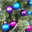 Jeco 55 Piece Shatterproof Plastic Christmas Ornament Set in Blue and Purple